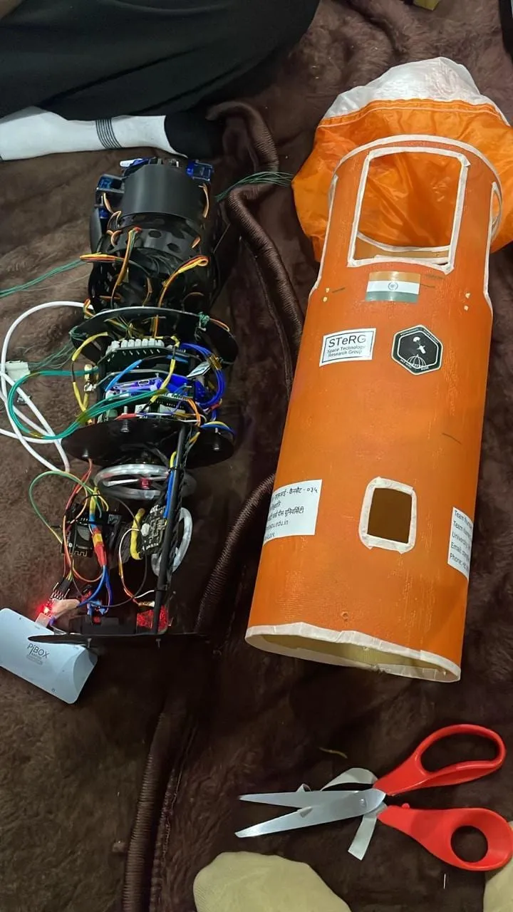CanSat beside its airframe