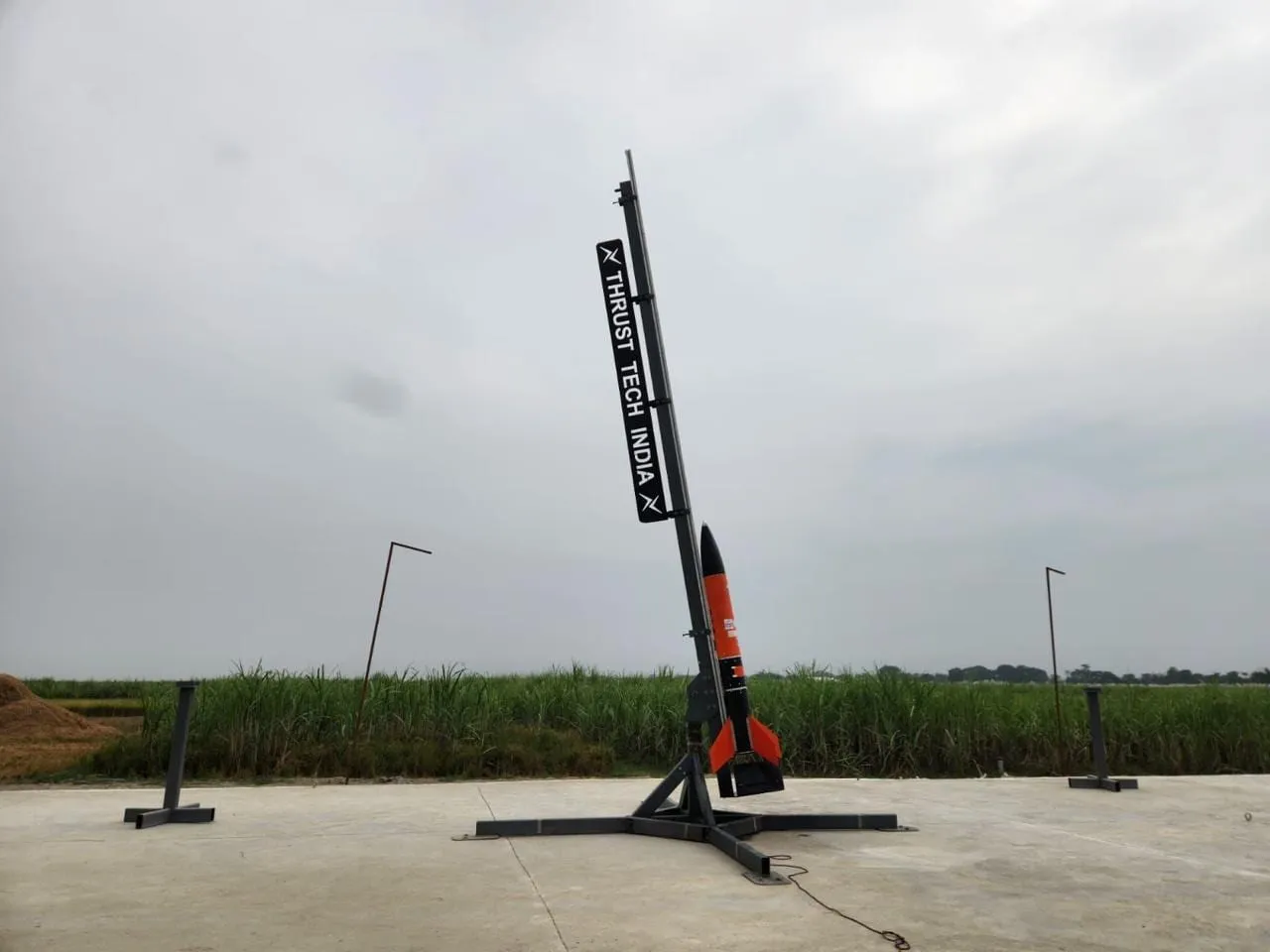 rocket on the launch rail